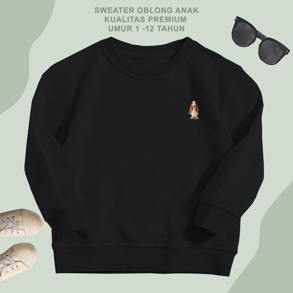 sweater oblong anak import unisex anak perempuan anak laki laki crewneck