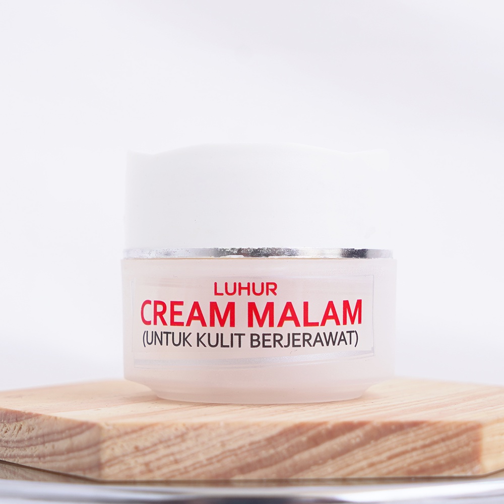 Cream Malam Jerawat Luhur Reguler KRIM MALAM ACNE BPOM Pencerah Kulit Wajah Berminyak Berjerawat Pas