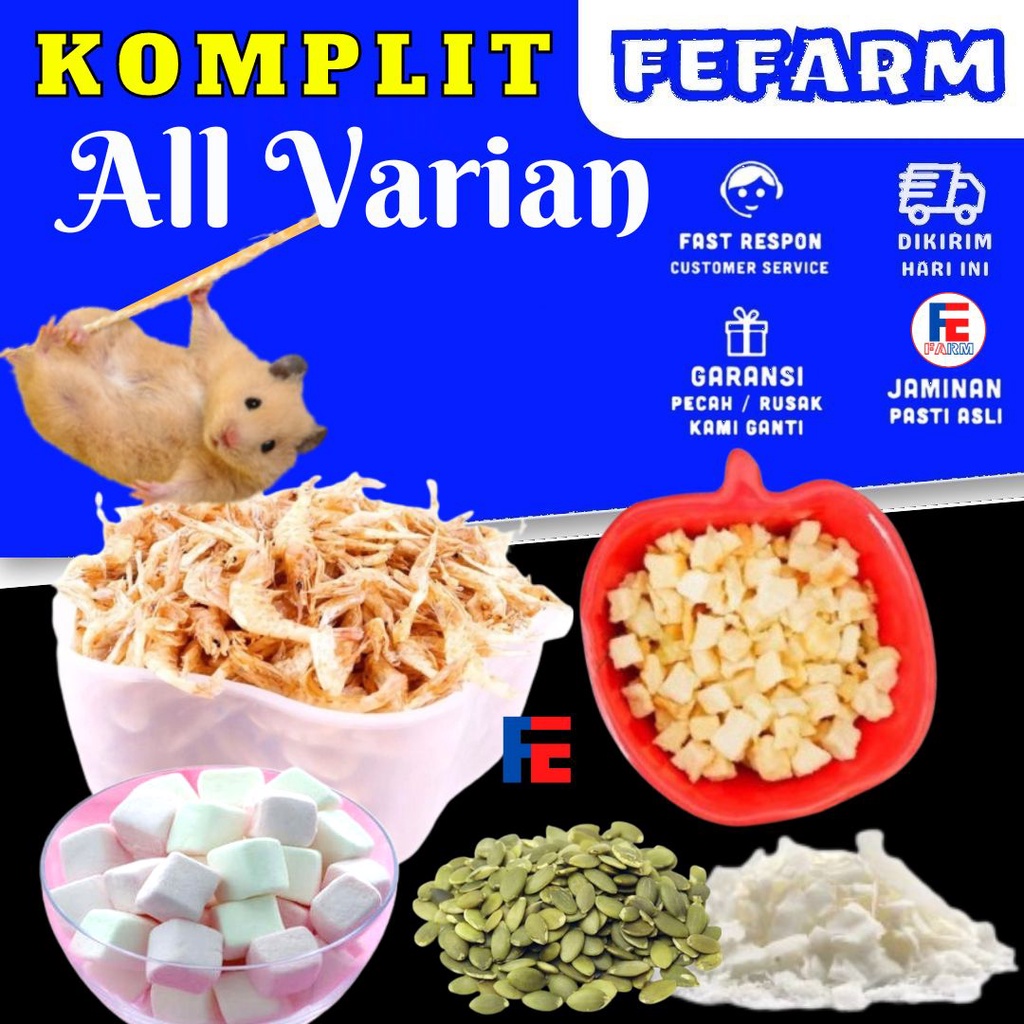 Cemilan Seeds, Grains, Herbs Treat Hamster 10gram FEFARM