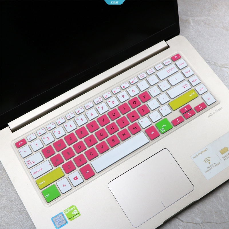 Silicone Silicone Suitable for ASUS 14 &quot;Vivobook S510U X505Z X505X X505b A510U S5100 K505 A505ZA Silicone Waterproof and Moistureproof Keyboard Full coverage 【 ZK 】