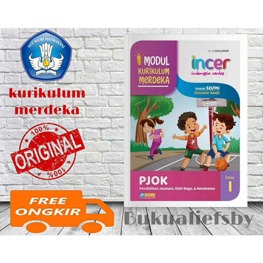 Buku Paket INCER Pendidikan Jasmani Olahraga dan Kesehatan (PJOK) Kelas 1 SD/MI