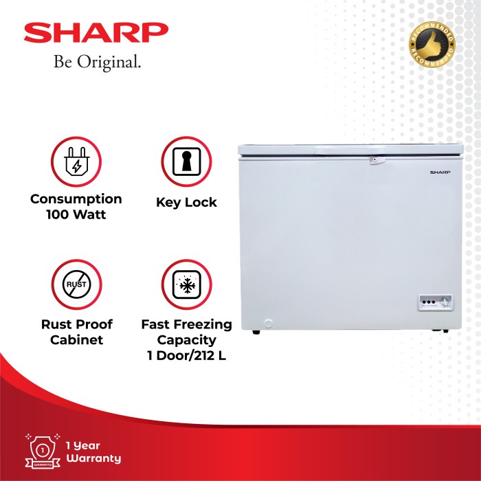 Sharp Freezer Box Chest Freezer FRV210X (PALEMBANG)