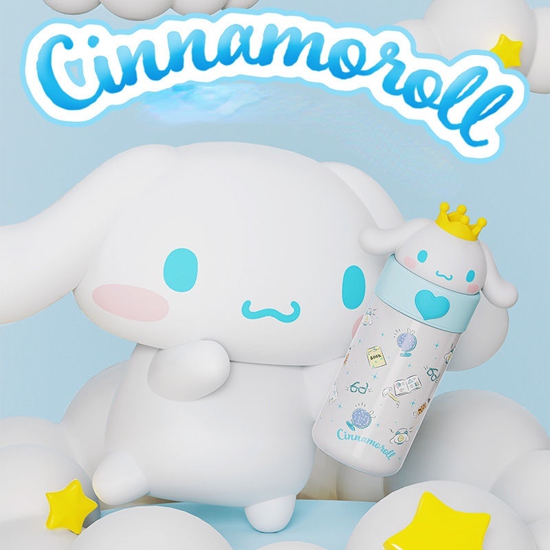 350ml Sanrioed Anime Kuromi Cinnamoroll Thermos Mug Kawaii Botol Air Olahraga 316stainless Steel Thermal Cup Botol Air Anak