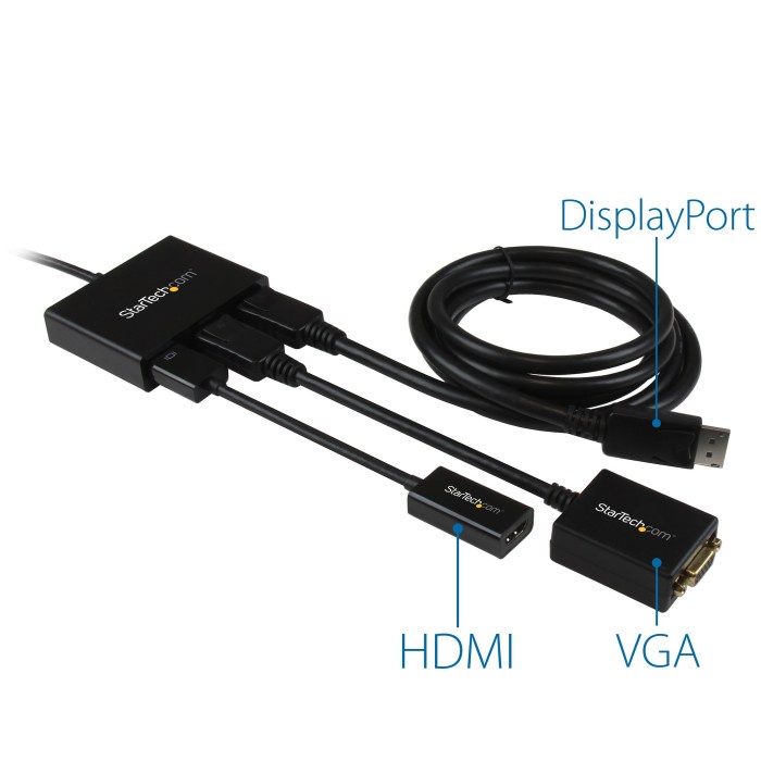 StarTech 3-Port Multi Monitor DisplayPort MST Hub Adapter 1 to 3 Split