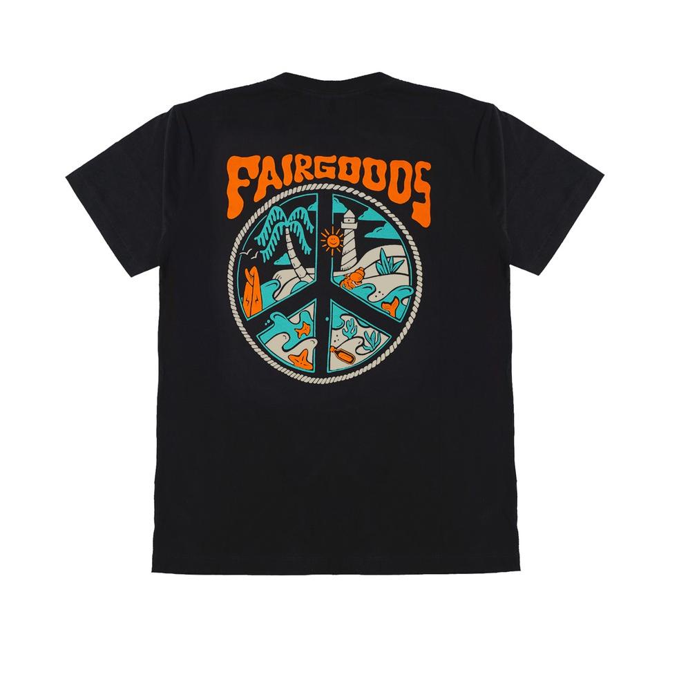 HARGA TERMURAH Fairgoods Kaos - Peace - Hitam