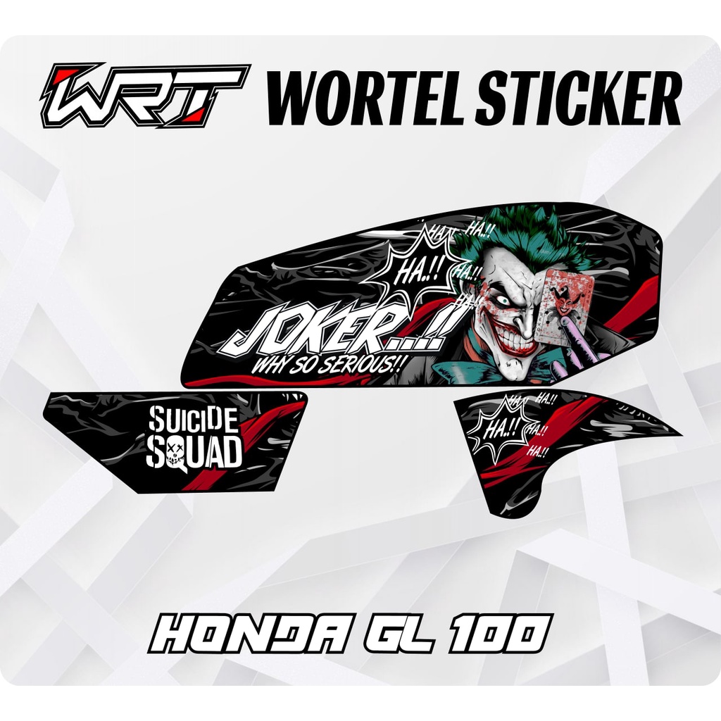 Striping GL100-Stiker Hologram Decal Motor GL 100 Joker