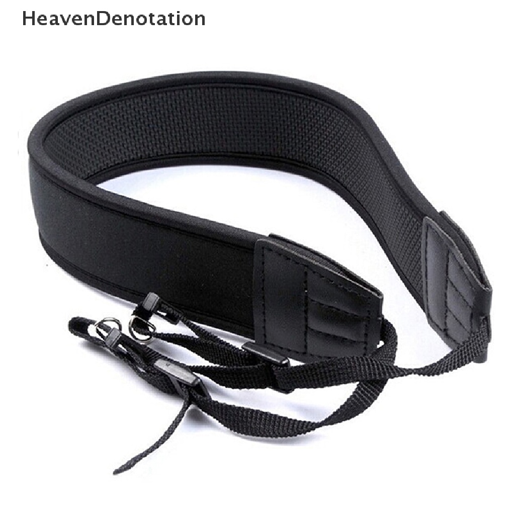 [HeavenDenotation] Universal Neck Shoulder Strap Sling Belt Universal Kamera Shoulder Neck Straps Adjustable Tebal Anti-slip Tali Hitam Untuk Kamera DSLR Digital HDV
