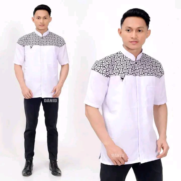 Baju Koko Kurta Pria Dewasa Lengan Pendek Bahan Katun Premium