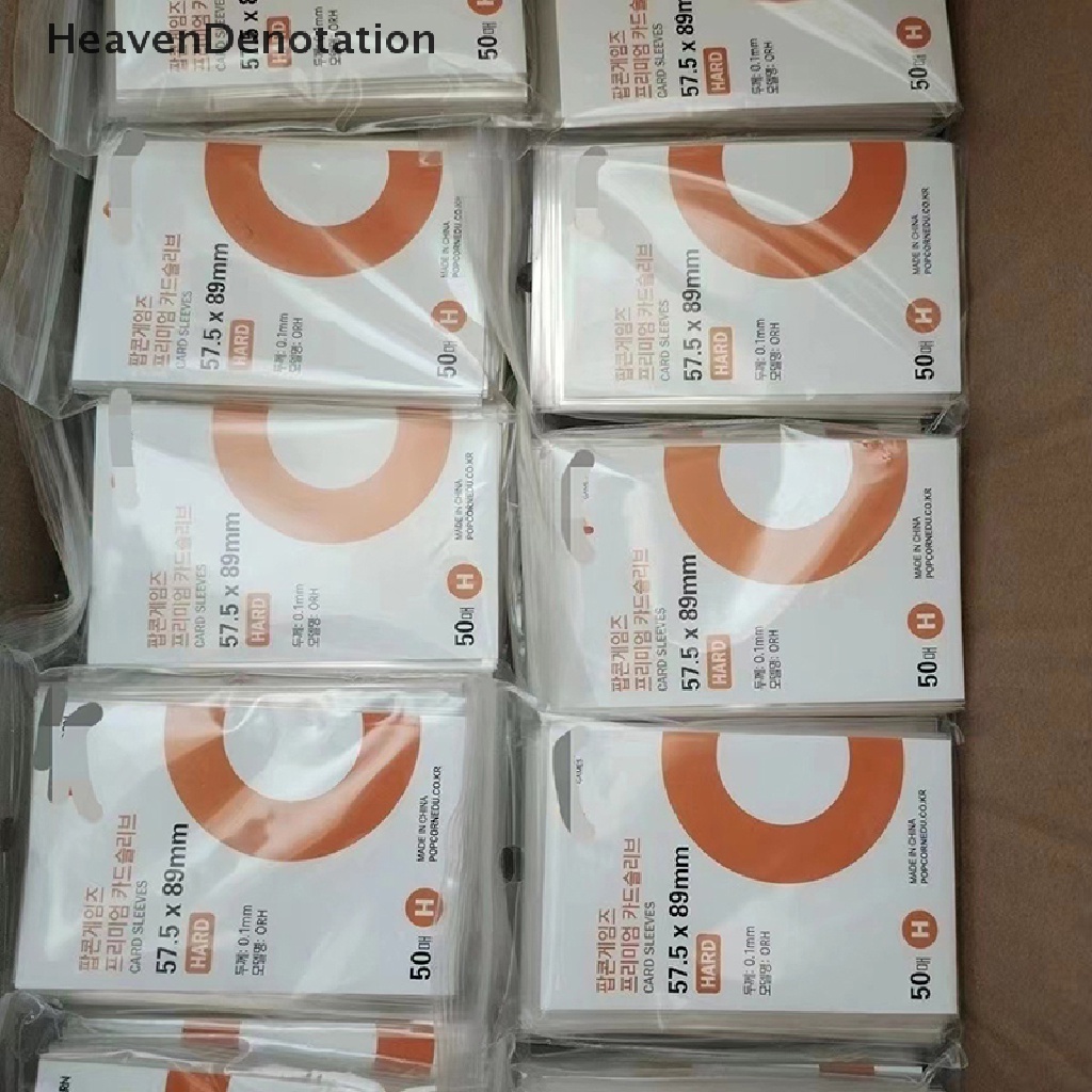[HeavenDenotation] 50pcs Original Korea Card Sleeves Bening Keras 3inch Photocard Pelindung Pengikat HDV