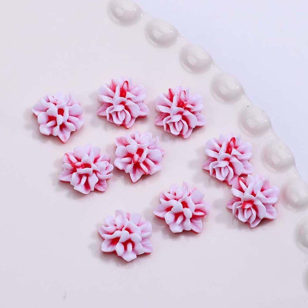 AUGUSTINA Agustina Bunga Dekorasi Kuku Pesona Kuku Resin Manikur Aksesoris Nail Art Cina Peony Bunga 3D Nail Art Drills