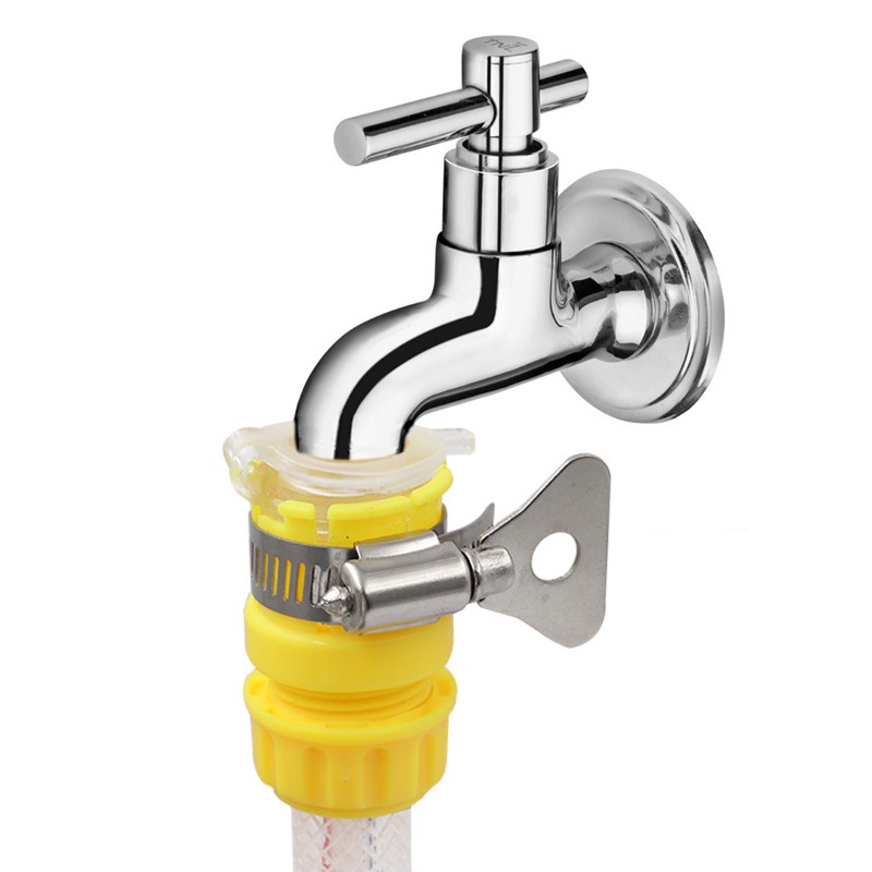 15-21mm 4titik Selang Penyiraman Taman Quick Connector Universal Faucet Adapter Rumah Dapur Kamar Mandi Keran Fitting