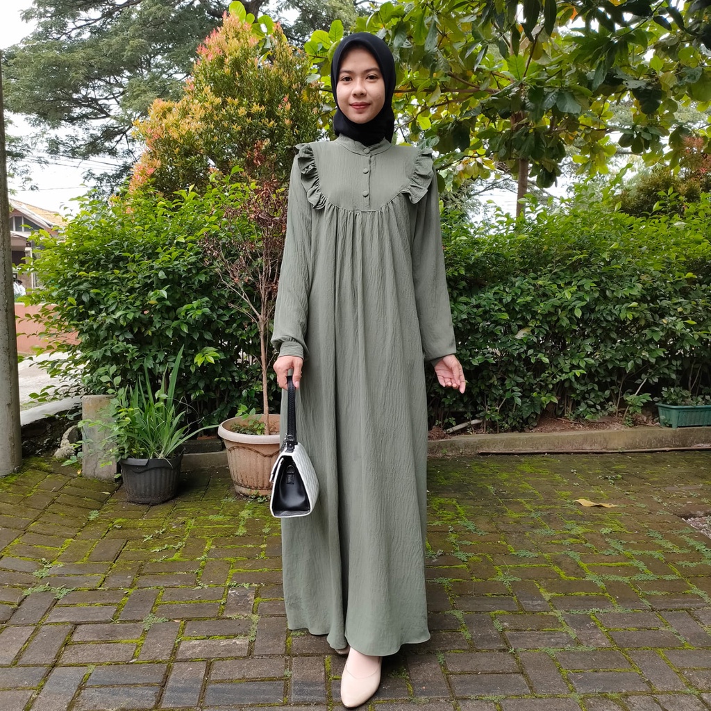 Best Seller Gamis Crinkle Airflow Maudya terlaris Premium SERI 1