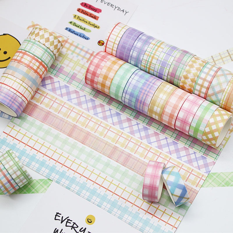 20rolls /Box Kawaii Animal Tape Set Lucu Kartun Tangan Akun Dekoratif Stiker Lucu Tape Perlengkapan Alat Tulis