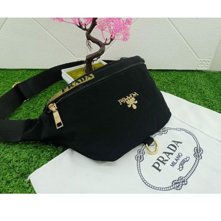 12.12 BIG SALE FASION waist bag PRADA // Import Batam // WB pria wanita gas 