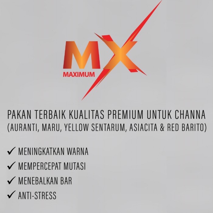 MX - SNAKEHEAD Pelet Warna Channa Color Booster dan Bar 100 Gram