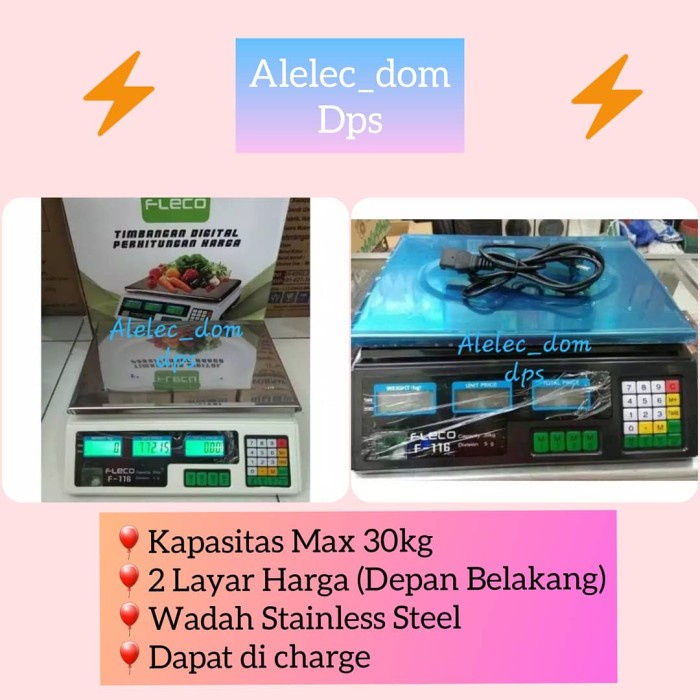 }}}}}}] Timbangan Buah Digital 30kg Fleco / Timbangan duduk 30kg