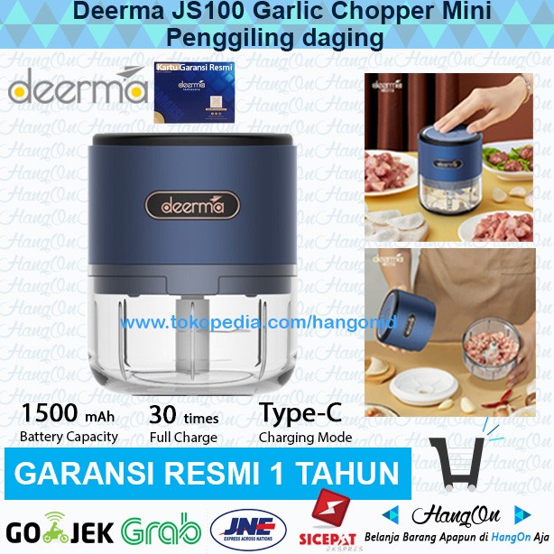Gilda Deerma Js100 / Js200 Garlic Chopper Mini Penggiling Daging Bumbu Buah