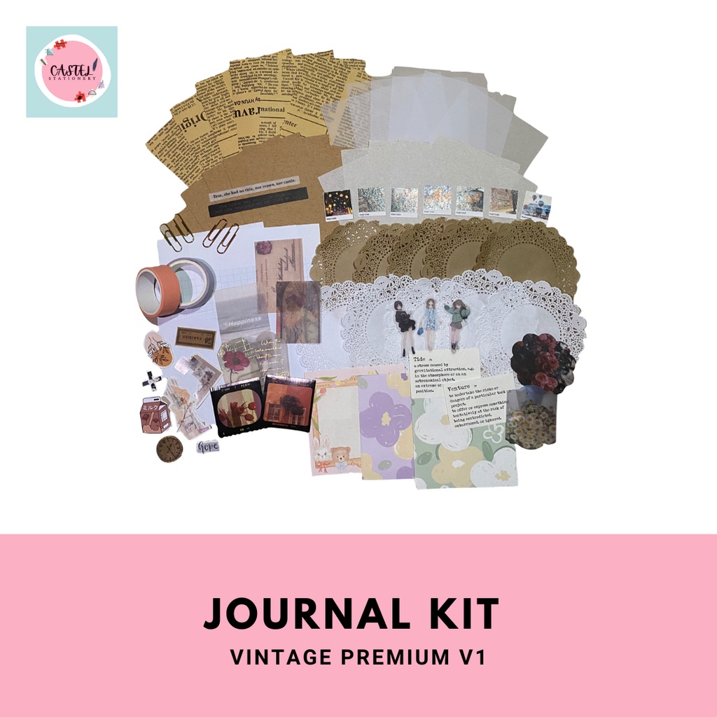 

Premium DIY Journal Kit Vintage 80+ PCS