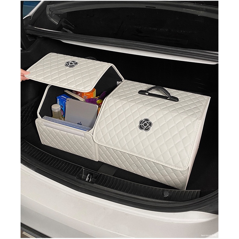 Car Trunk Storage Bag Organizer Bagasi Mobil Lipat Kulit Synthetic Leather