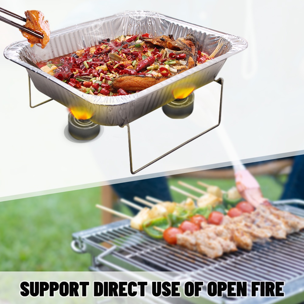 10pcs Square Air Fryer Liner Kotak Tahan Panas Greaseproof Memanggang Pan Tidak Lengket Aluminium Foil Tin Paper Tray BBQ Baking Aksesoris Masak