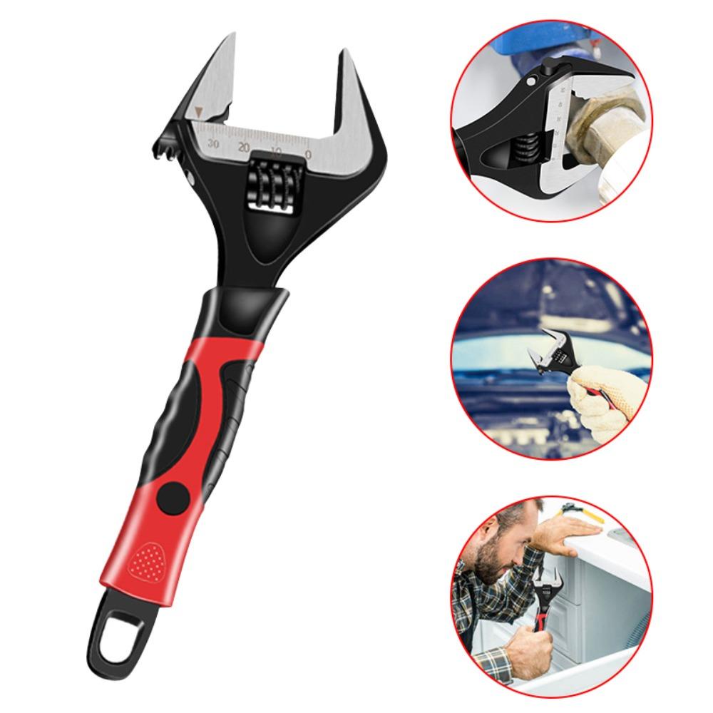 [Elegan] Adjustable Wrench Adjustable Mini Nut Key Repair Tool Kunci Pas Aktivitas Gagang Pendek