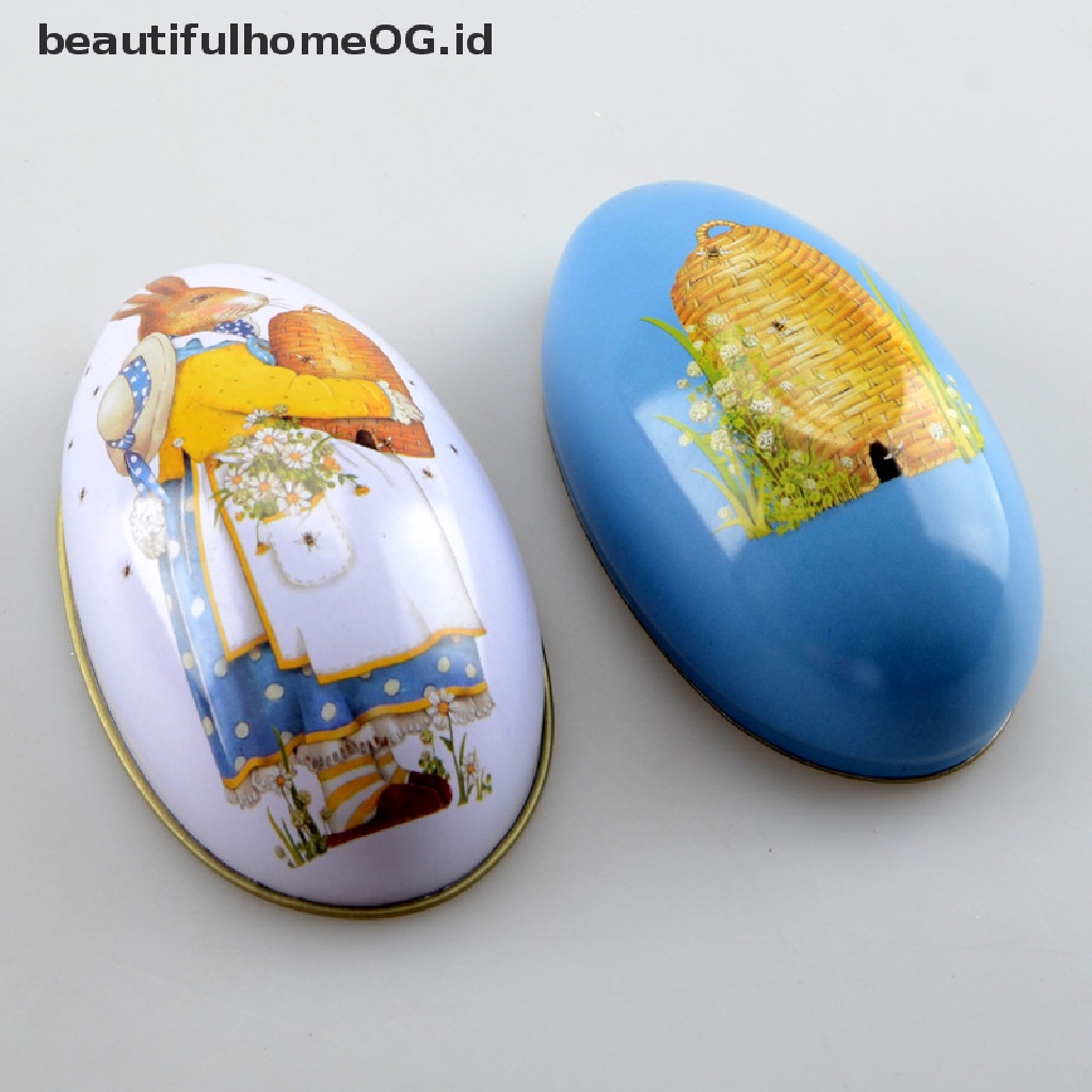 // Beautifulhomeog.id// Easter Candy Metal Besi Kotak Kartun Telur Pring Kelinci Bunny Holiday Party Box **