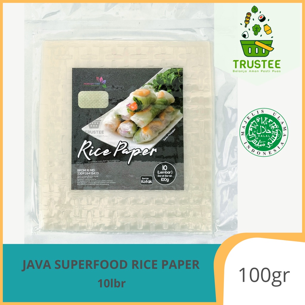 Java Super Food Rice Paper / Kulit Lumpia Kotak 10 Lembar 100gr