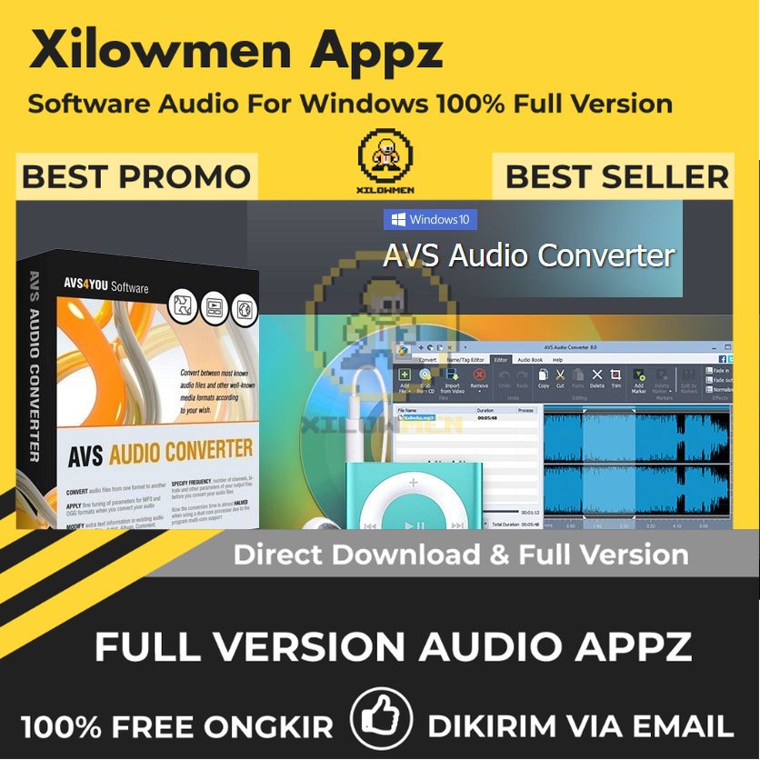 [Full Version] AVS Audio Converter Pro Lifetime Audio Software WIN OS - Konverter audio serbaguna untuk berbagai format