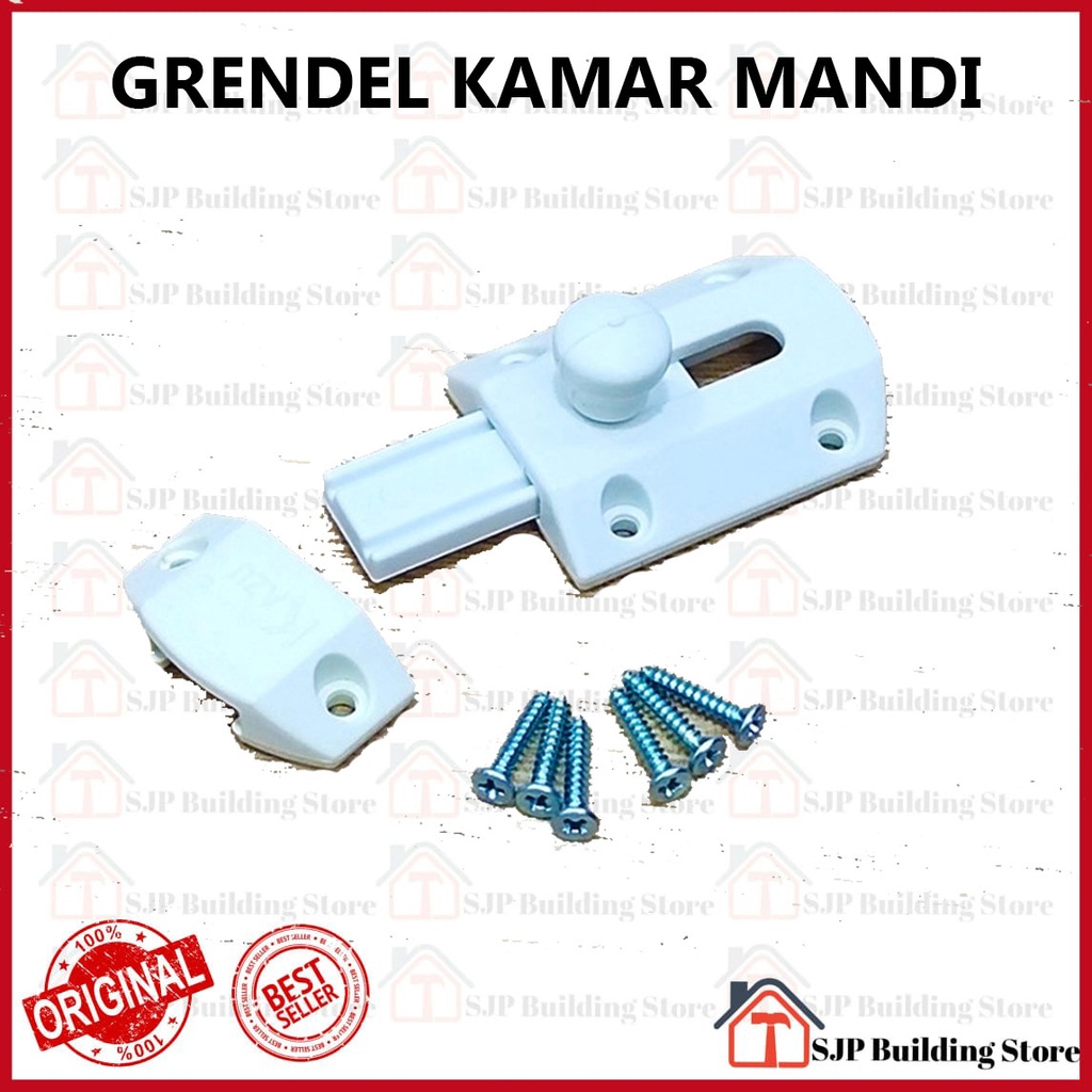 [COD] Grendel selot pintu PVC murah kuat / kunci / gembok / slot plastik wc