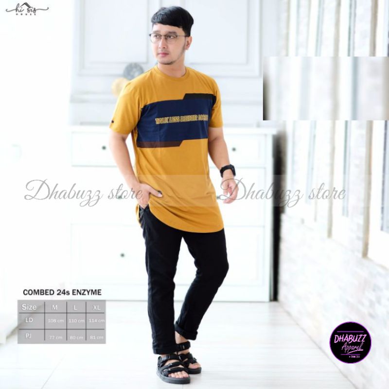 BAJU KAOS KURTA LENGAN PENDEK ORIGINAL TERBARU LEAFY 2 talk less