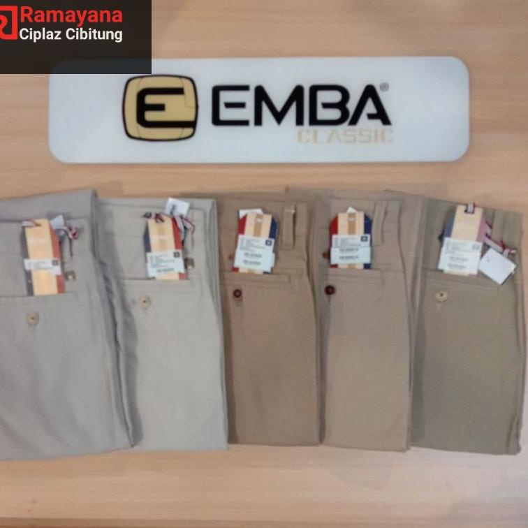 PALING LARIS Emba Classic Chinos reguler fit / Celana Chinos Pria / Ramayana Cibitung