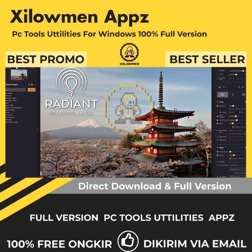[Full Version] Radiant Photo Pro PC Tools Software Utilities Lifetime Win OS - Alat pengeditan foto dengan penyesuaian otomatis