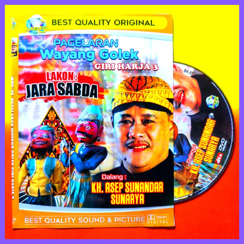 Kaset Mp5 Video Audio Pagelaran wayang golek Lakon Jara Sabda Dalang Asep Sunandar.