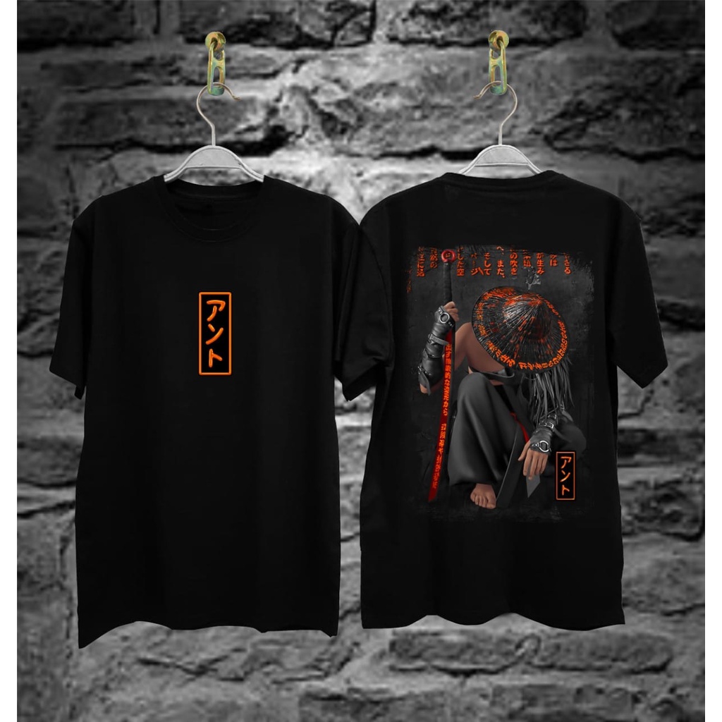 Kaos pria motif Jepang Samuray naga china logo