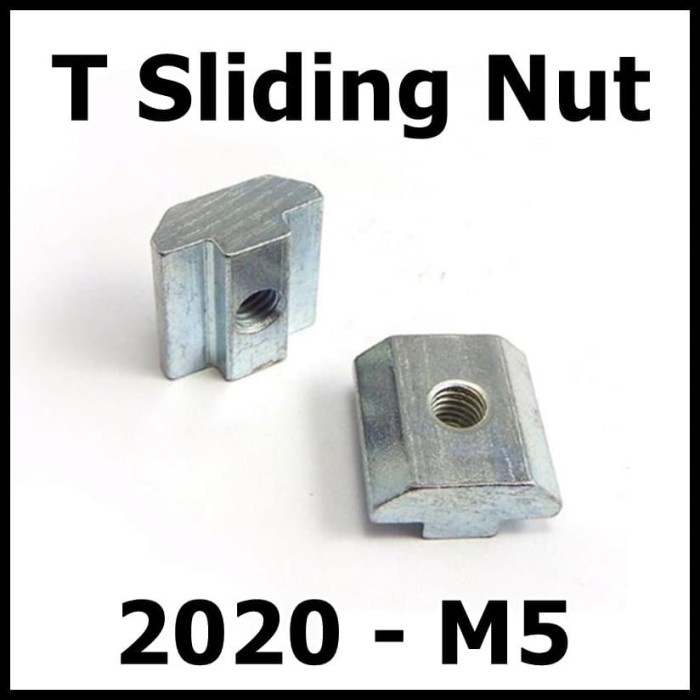 M5 T Sliding Nut Zin-Plated Carbon Insert Locking for 2020 Aluminum