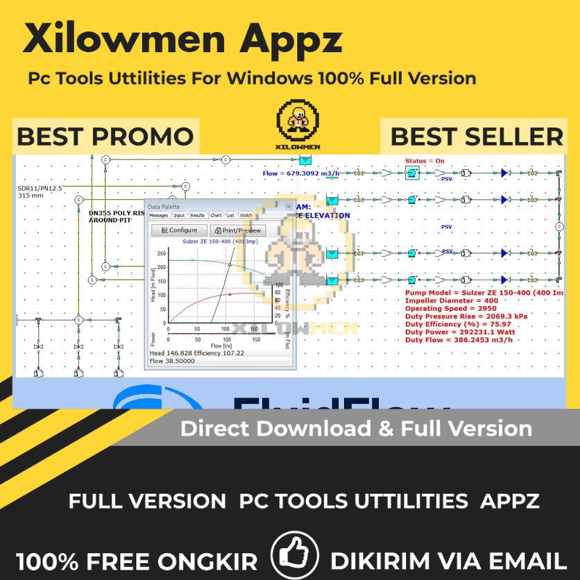 [Full Version] Flite Software Piping Systems FluidFlow Pro PC Tools Software Utilities Lifetime - Analisis sistem pipa dan aliran fluida untuk insinyur