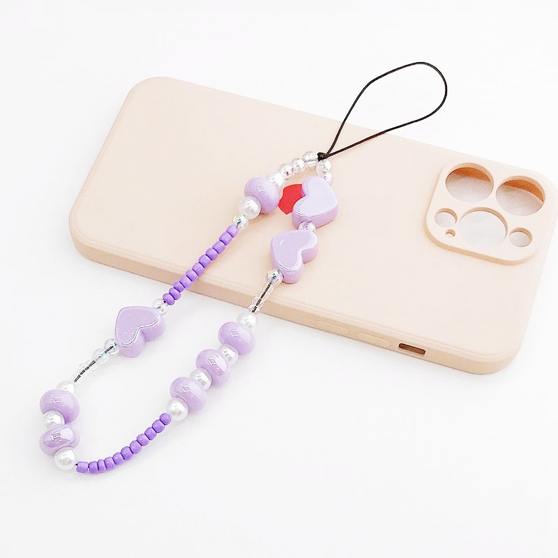 Rantai Manik-Manik Pearlescent Universal Untuk Semua Ponsel Perempuan Phone Strap Untuk iPhone Android OPPO VIVO Huawei Xiaomi Redmi Samsung