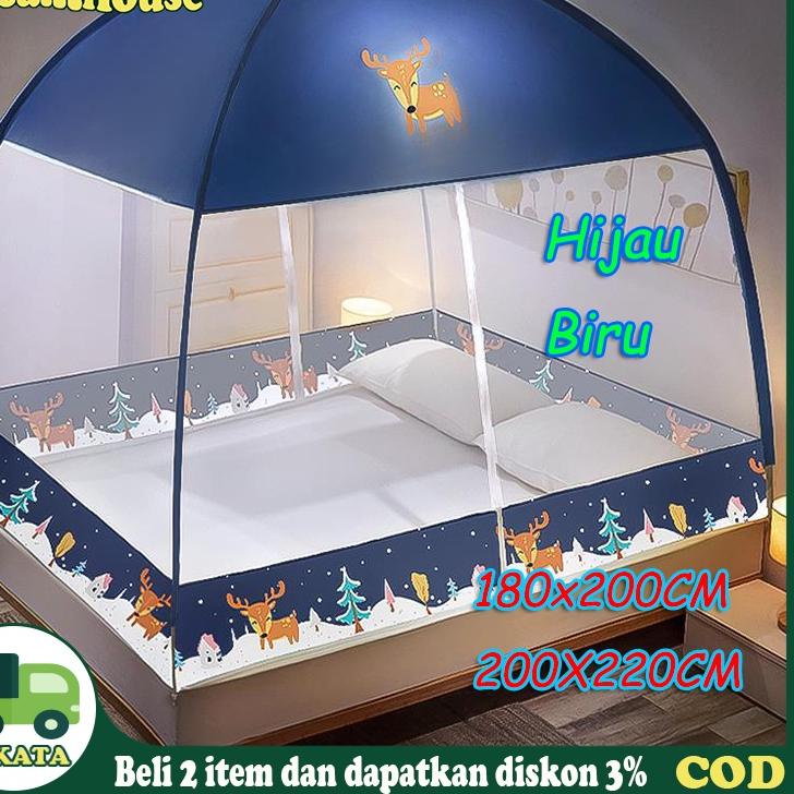 ♚ Kelambu/Kelambu Tenda / Kelambu Lipat/kelambu tidur Kelambu Anti Nyamuk, Kelambu Bayi 180CM/200CM 