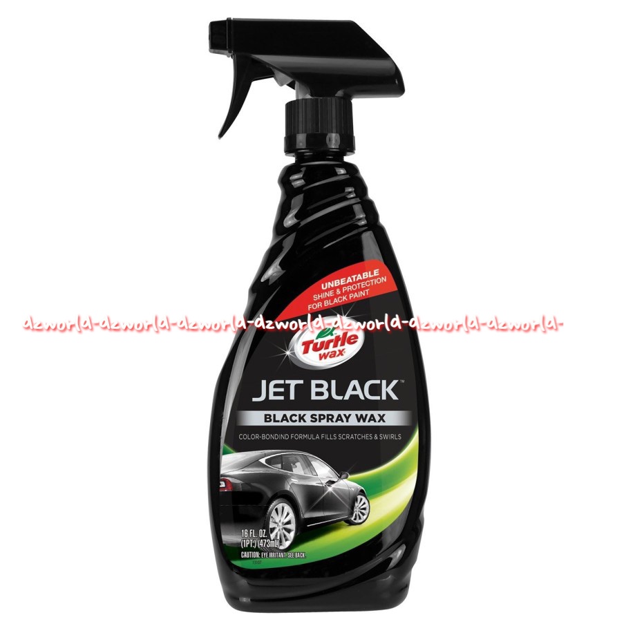 Turtle Wax Jet Black Spray Wax 473ml Cairan Untuk Mengkilapkan Mobil Hitam Turtlewax Spray Protect Blackest Paint Car