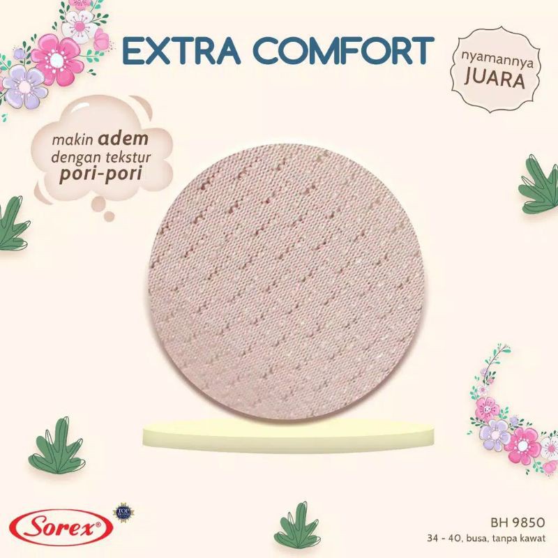 Sorex 9850 Bra Extra Comfort Busa Tanpa Kawat Kait 2 Setara Cup B TOKO KEANULOVA