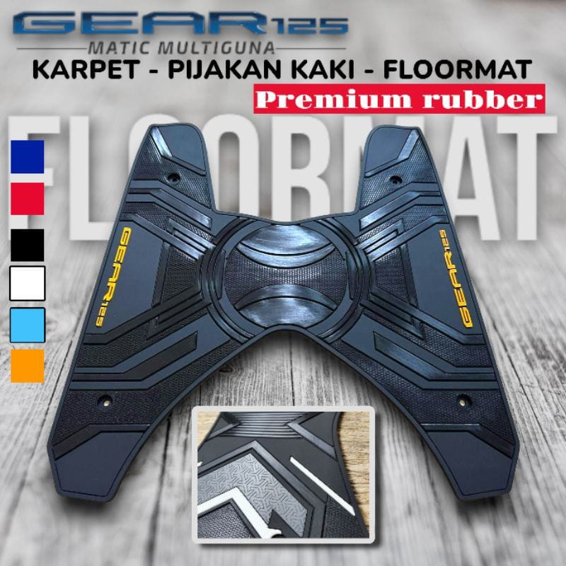 Karpet Yamaha Gear 125 Border Pijakan Kaki Yamaha Gear 125 Bahan Karet Tebal