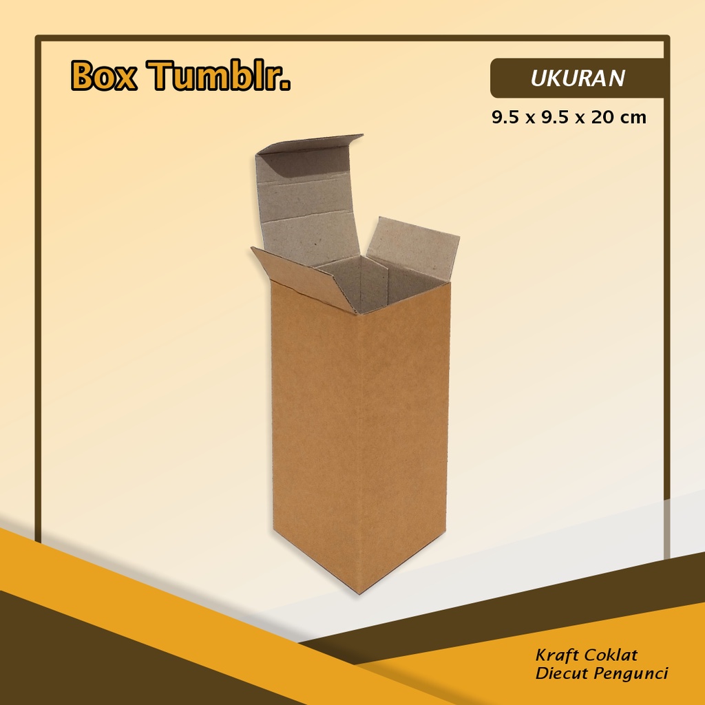 

Kardus/Box - Box Tumblr - Ukuran 9,5 x 9,5 x 20 cm Botoltumblr/Boxbotol/Boxkado/Boxcokelat