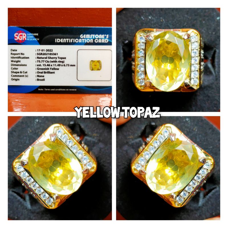 NATURAL BATU YELLOW TOPAZ