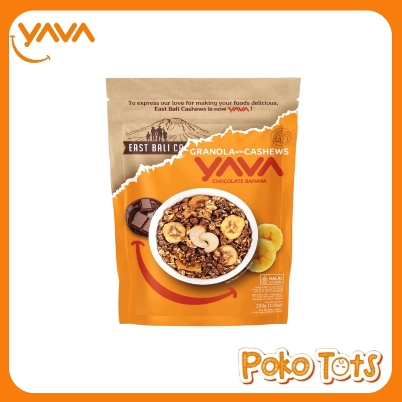 Yava East Bali Cashews Granola Coconut Banana 400gr Oats Sereal Oatmeal Yava