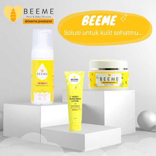 Beeme Paket Perawatan Untuk Bayi / Paket Lengkap Bundle/ Beeme Balm/ Beeme Sunscreen/ Beeme Soap