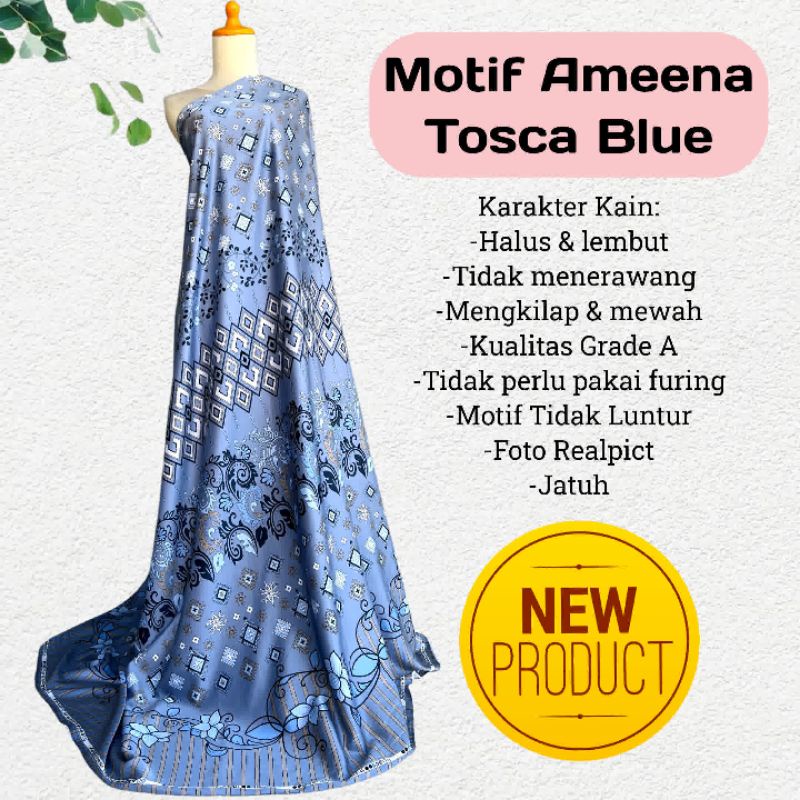 Kaim D.Silk motof Ameena harga perstengah mtr ( 0.5m)