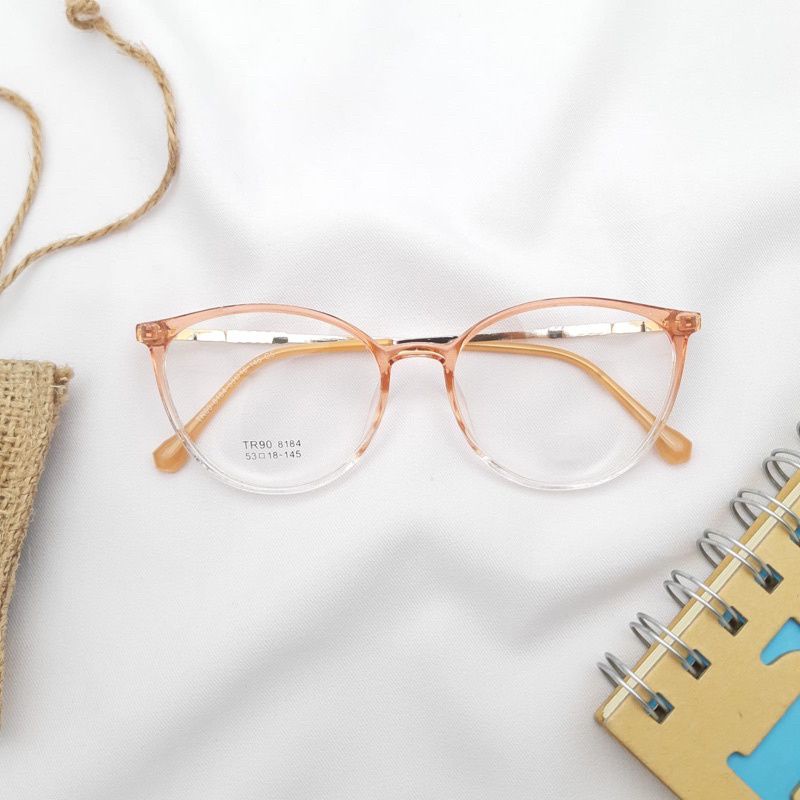 0frame kacamata cat eye | kacamata photocromic(8184)bisa req minus/normal