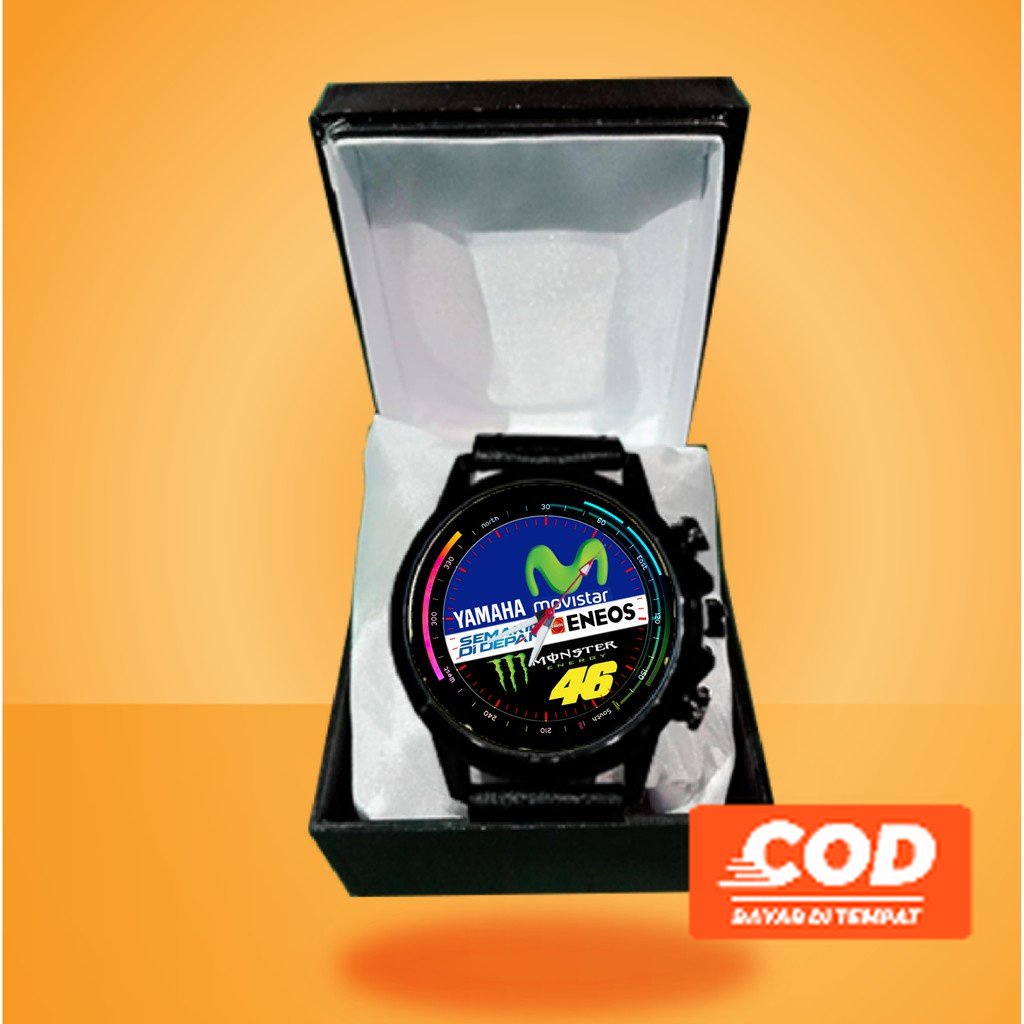JAM TANGAN VR46 VALENTINO ROSSI MOVISTAR CUSTOM KEREN TERMURAH 01