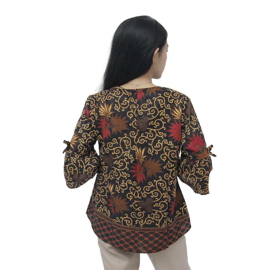 Blouse Atasan Batik Wanita Lengan Trompet 7/8- S-M-L-XL-XXL-3L-4L-5L