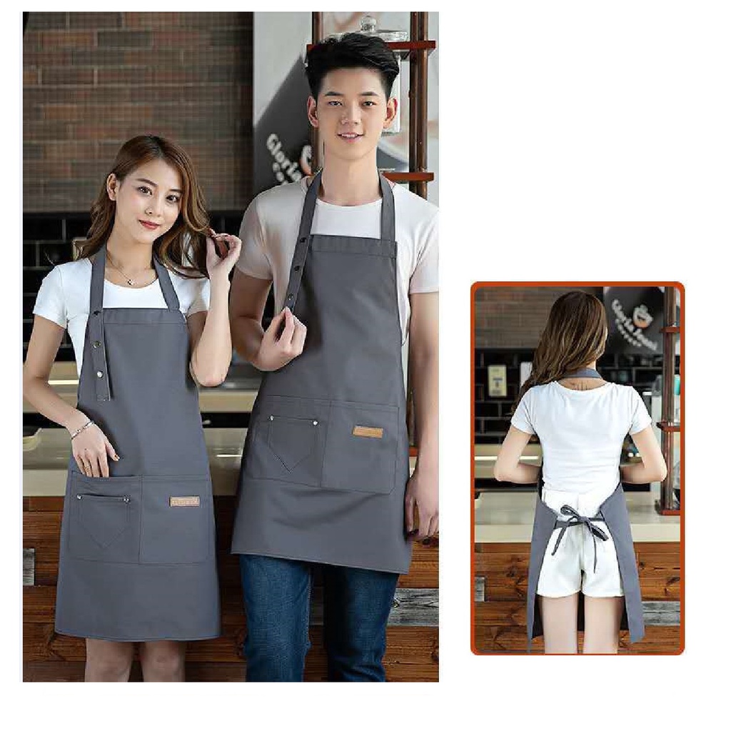 Apron Waiter Waitress Pelayan Celemek Dapur Pria Wanita Chef Pelayan Cafe Barista Allsize Import Waterproof APN-222